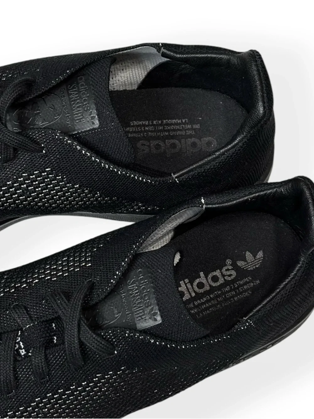 ADIDAS Stan Smith Primeknit Shoes, Black, US12 (Men’s)